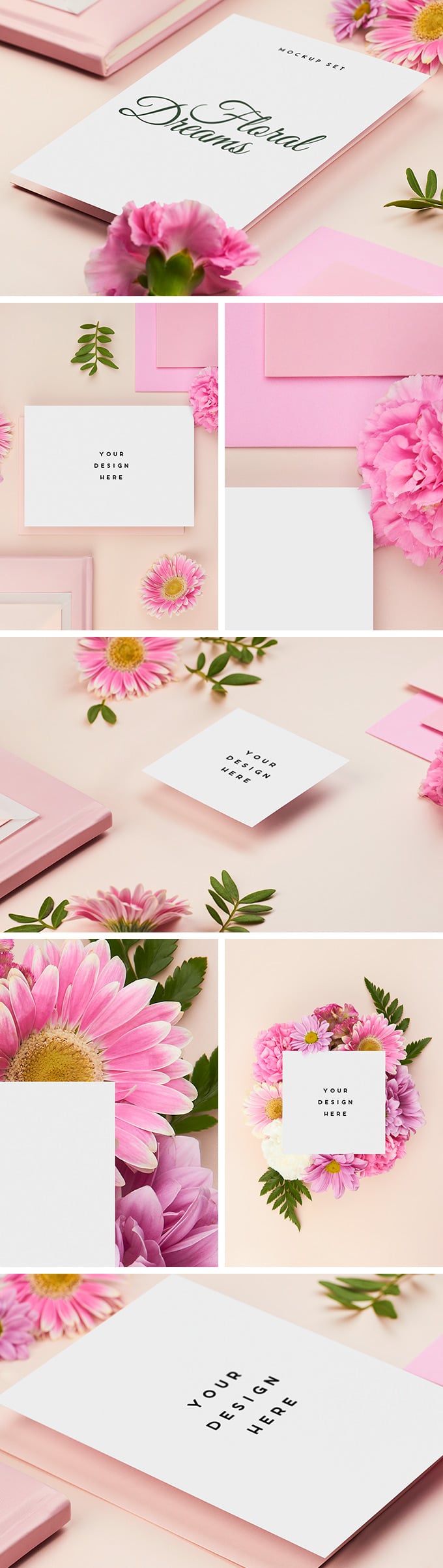 Download Free Mockups - Pink Floral